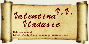 Valentina Vladušić vizit kartica